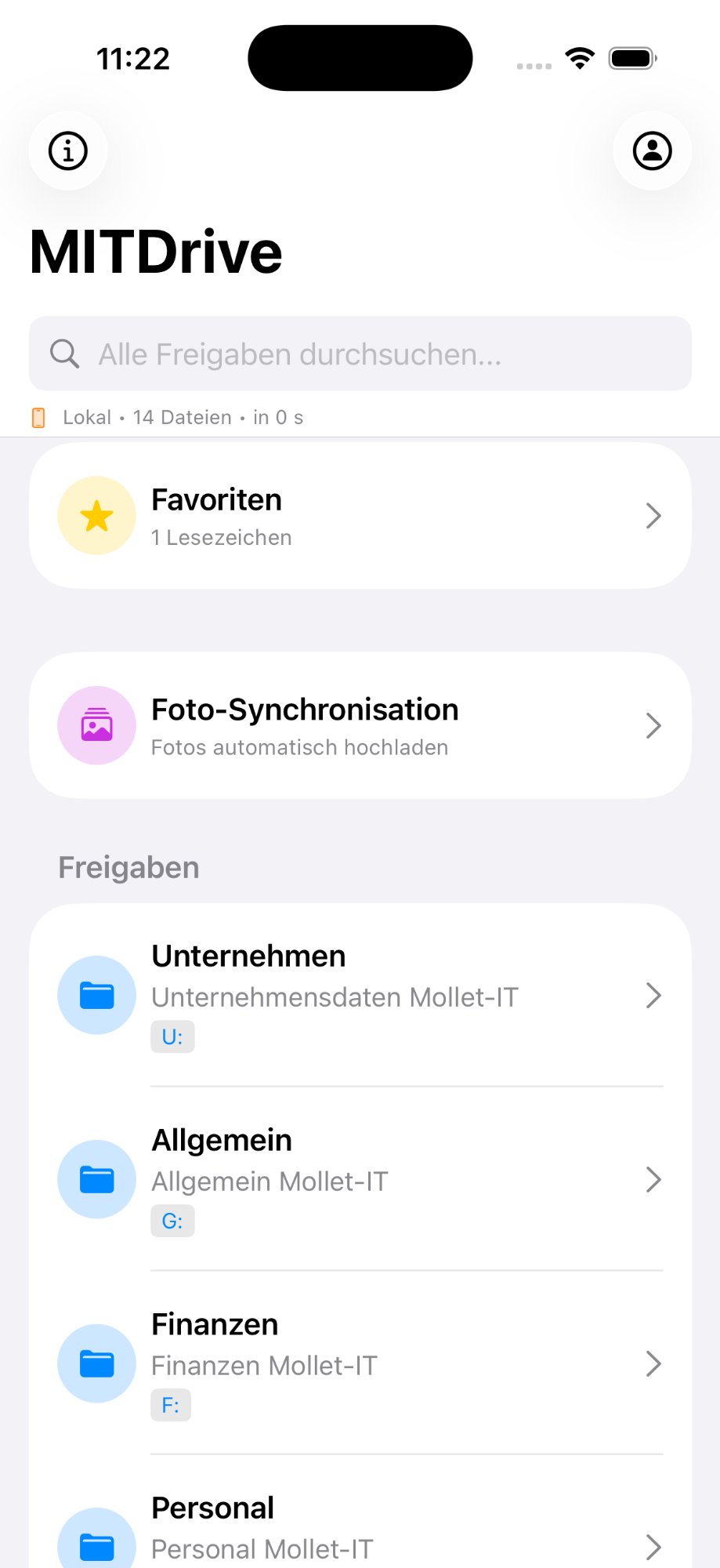 MITDrive iOS Übersicht