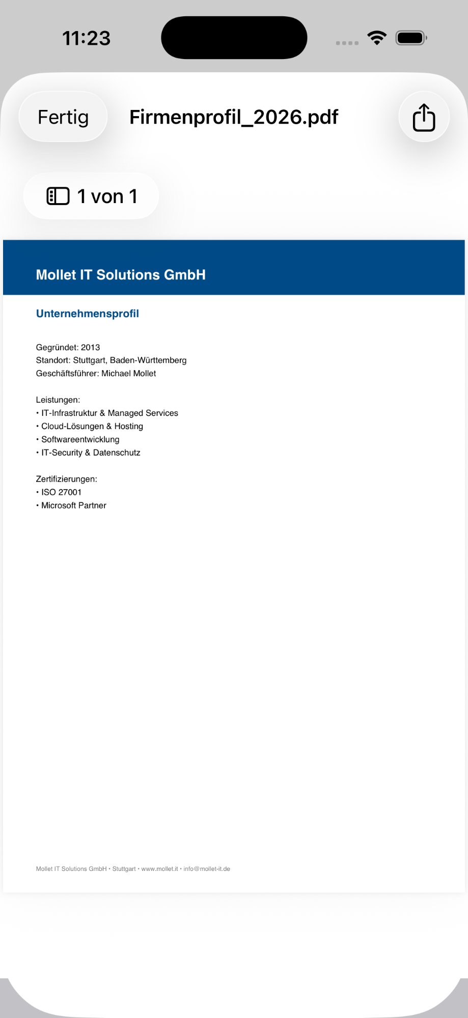 MITDrive iOS PDF Vorschau